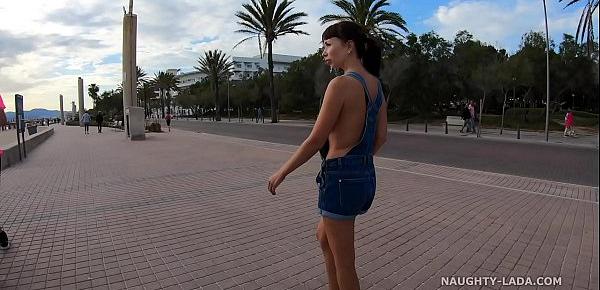  Free boobs. Topless in public